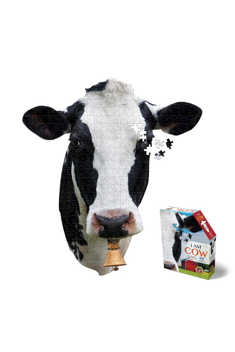 I Am Cow 300 Pieces Animal Shaped Jigsaw Puzzle, Alternate, color, Multicolored