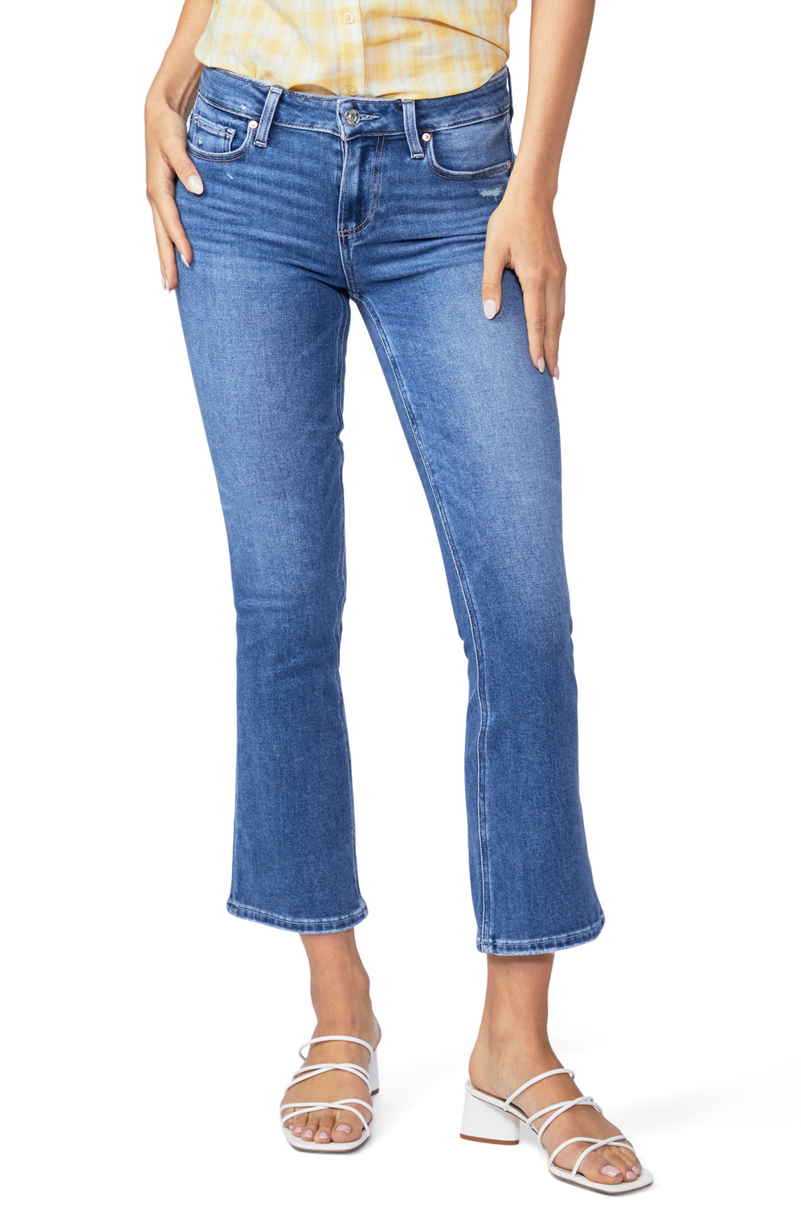 PAIGE Shelby Low Rise Crop Flare Jeans