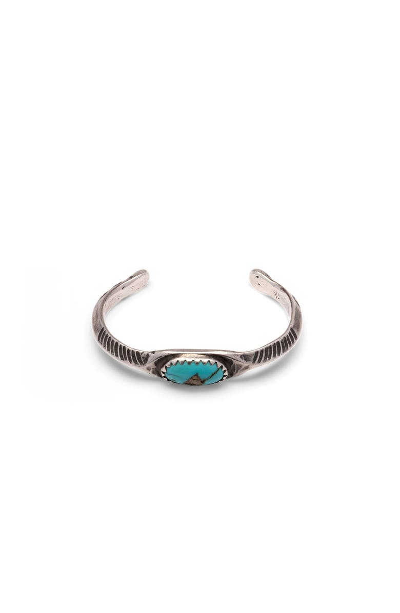 Fortela Oval Turquoise Sterling Silver Bracelet, Alternate, color, Silver