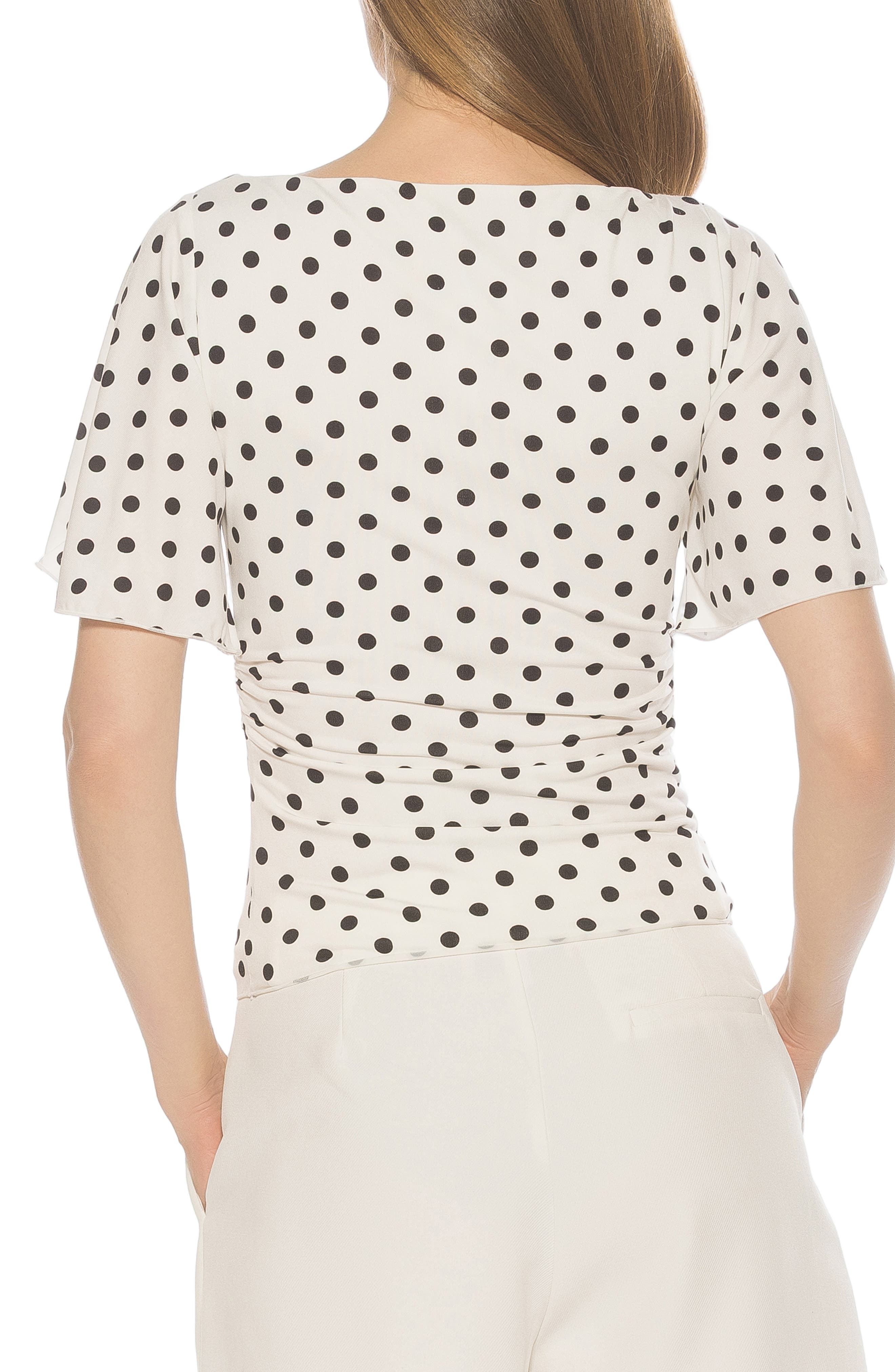 Jan Boat Neck Short Sleeve Ruched Top - image 4
