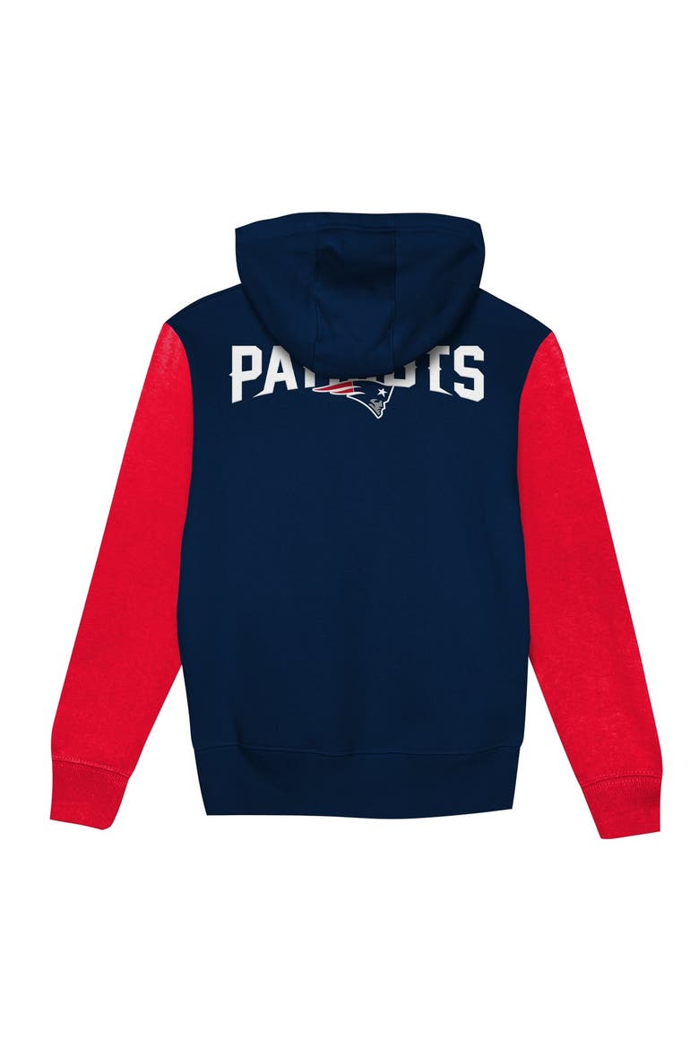 Toddler Outerstuff  Navy/Red New England Patriots Stadium Colorblock Full-Zip Hoodie, Alternate, color, Navy