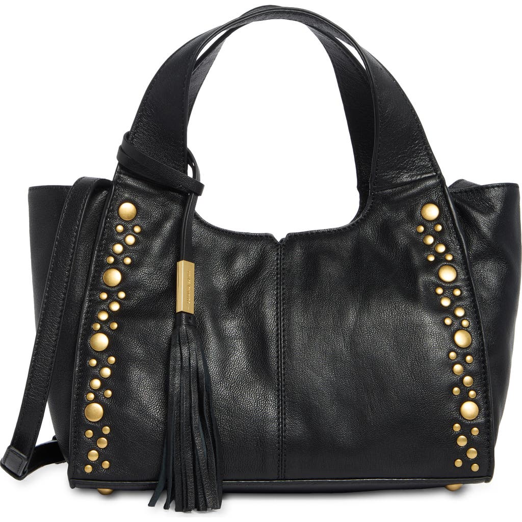 Vince Camuto Aleah Leather Satchel In Black