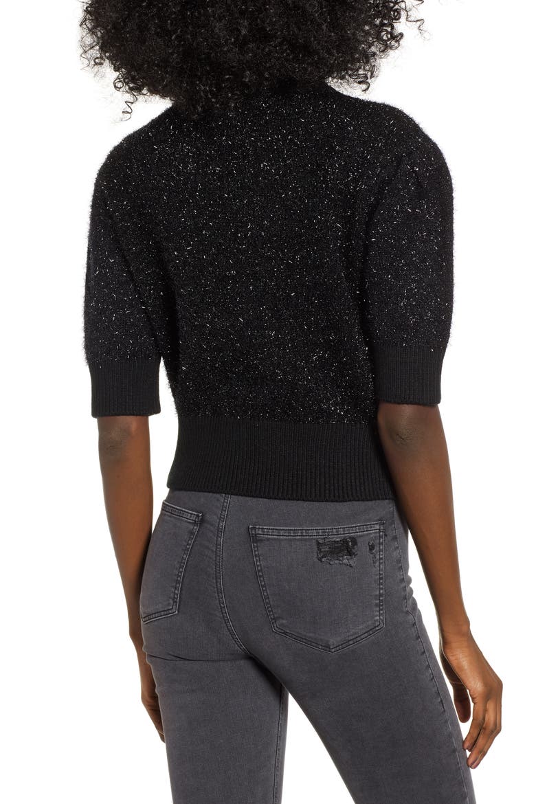 Sparkle Crop Sweater, Alternate, color, BLACK