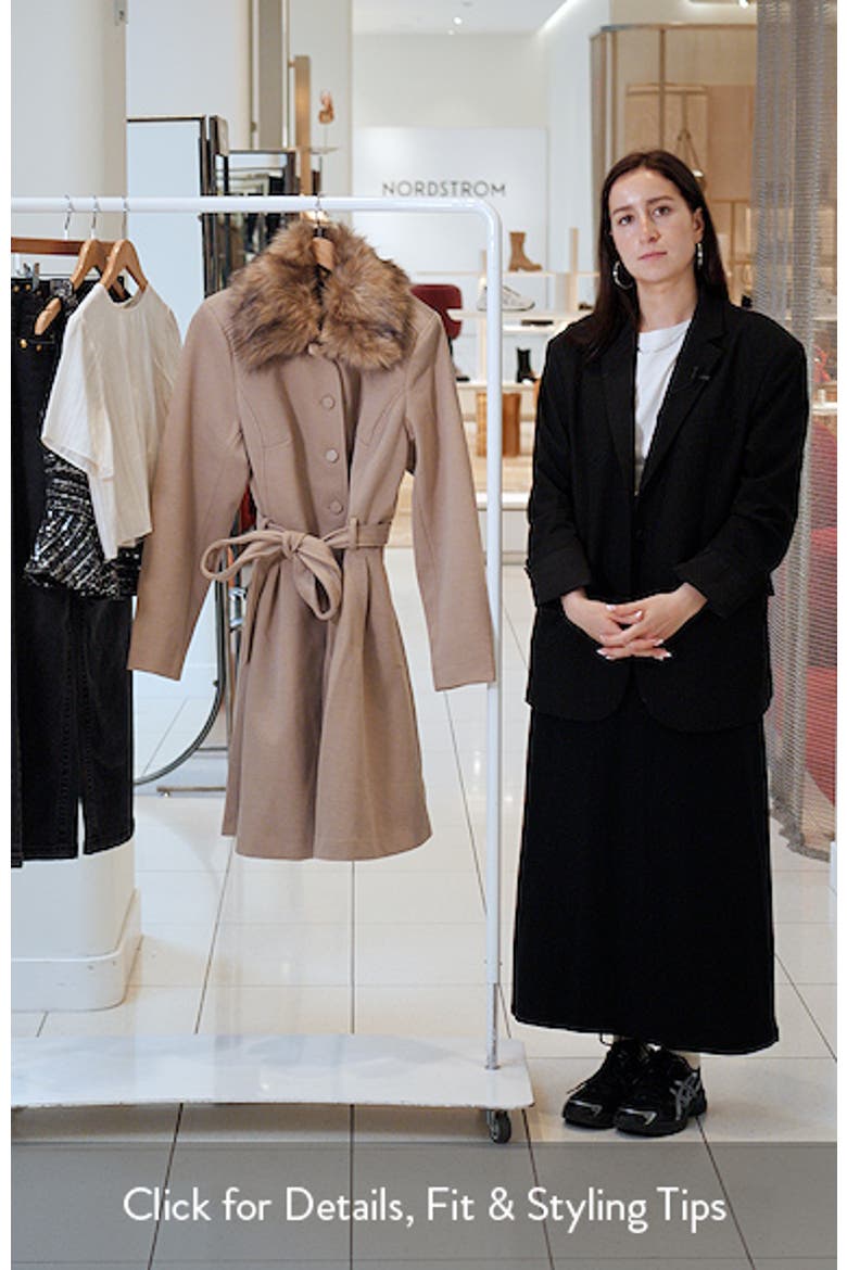 Rosemary Faux Fur Collar Coat video
