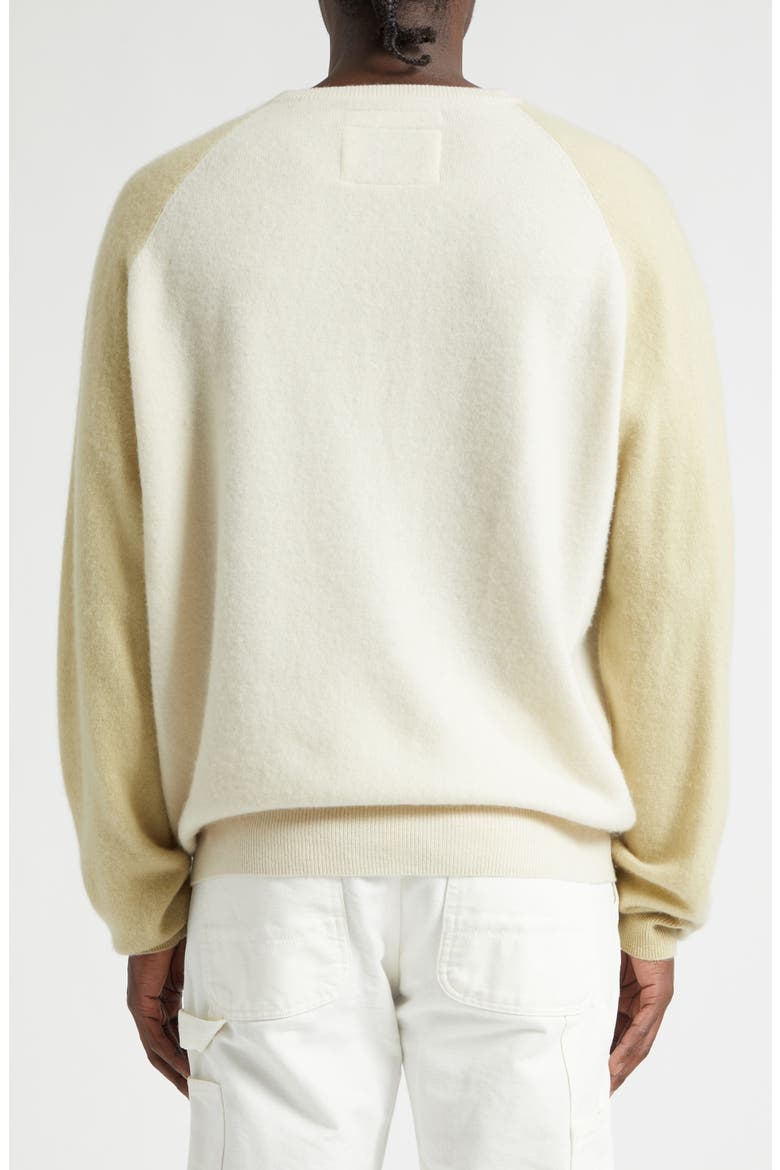 Colorblock Cashmere Sweater, Alternate, color, CHALK/ FADED BEIGE