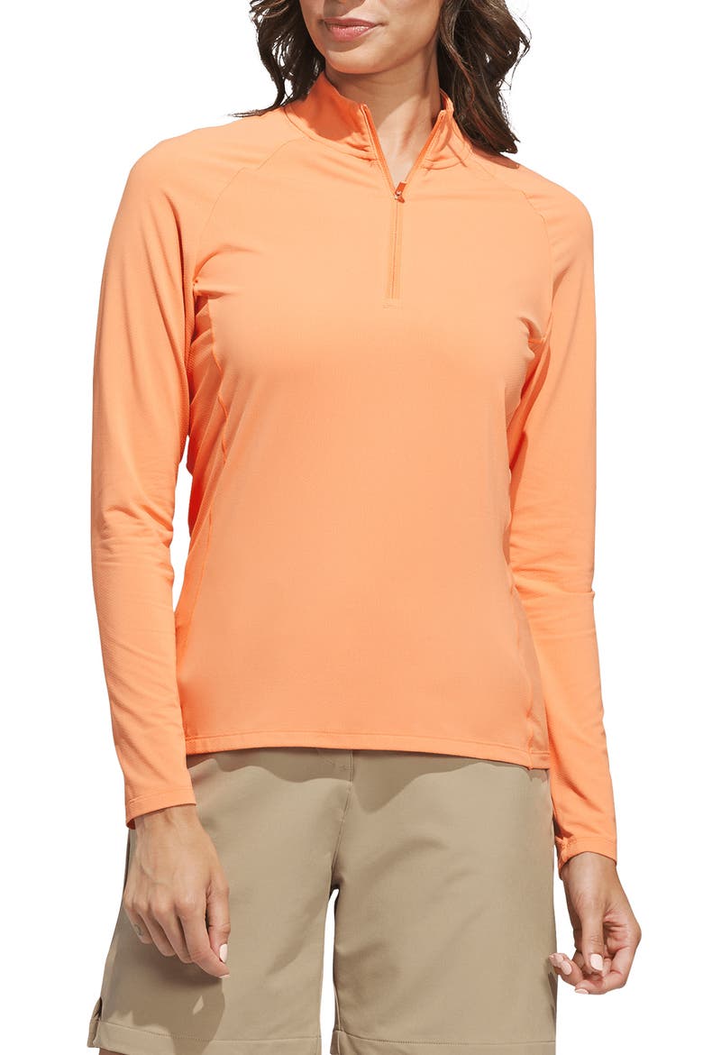 Ultimate Solid Quarter Zip Pullover, Main, color, ORANGE