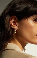 Aurate New York Lab Grown Sapphire Pear Drop Earrings