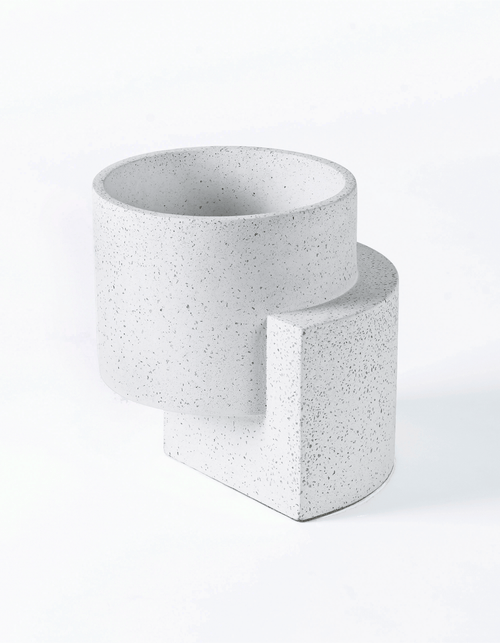 Tortuga Forma Platform Planter Concrete Set Of 2 In White