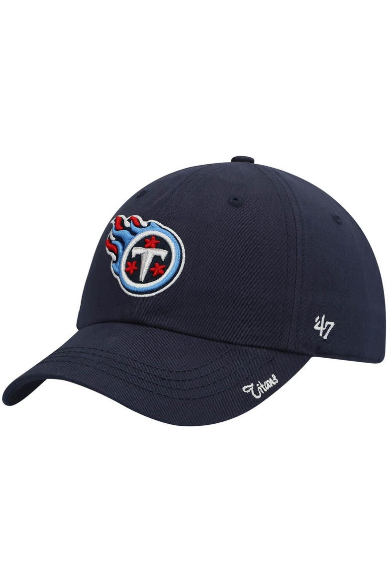 Women's '47 Navy Tennessee Titans Miata Clean Up Primary Adjustable Hat, Main, color, Navy