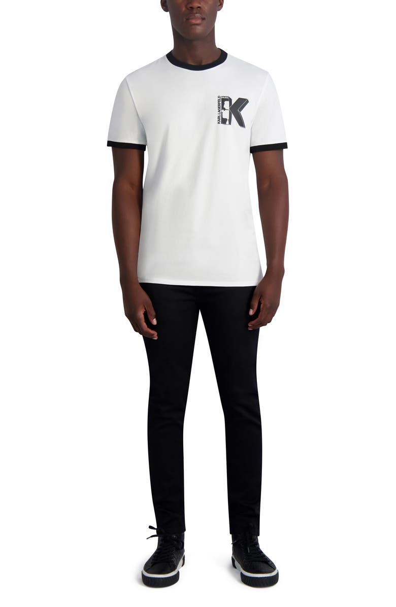 KARL LAGERFELD PARIS Logo Cotton T-Shirt, Alternate, color, 