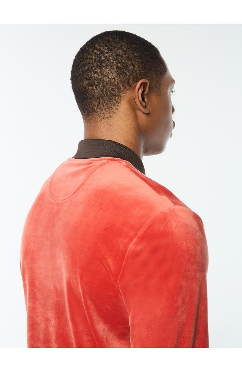 Sergio Tacchini Banda Velour Polo, Alternate, color, Hot Sauce