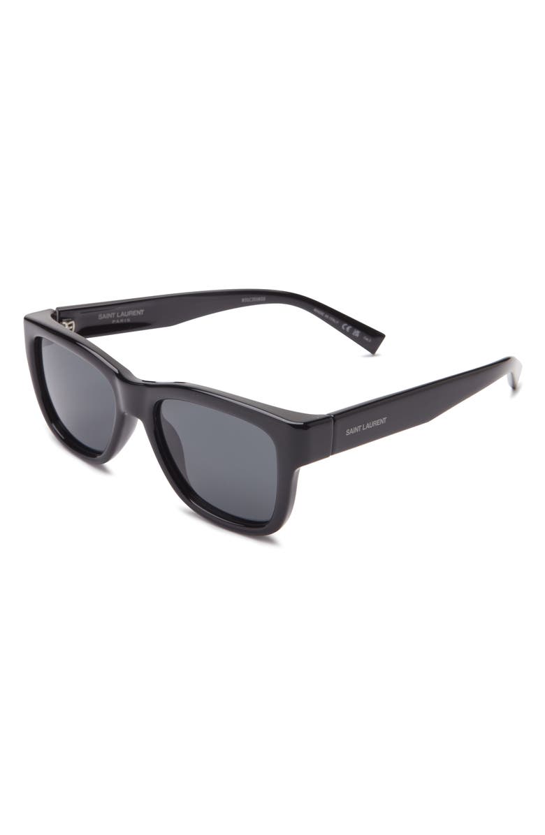 Saint Laurent 54mm Square Sunglasses, Alternate, color, Black Black Black