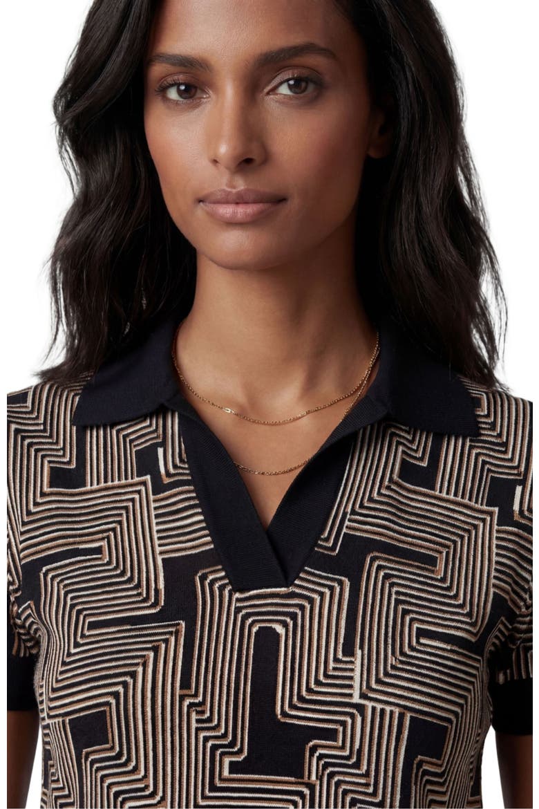 Inter Twine Womens Merino Silk Cashmere Polo, Alternate, color, INTER TWINE BLACK