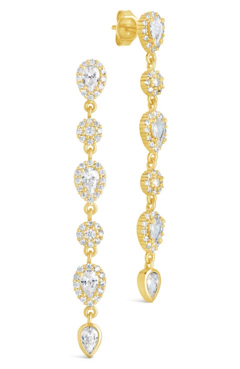 Elowen CZ Link Drop Earrings