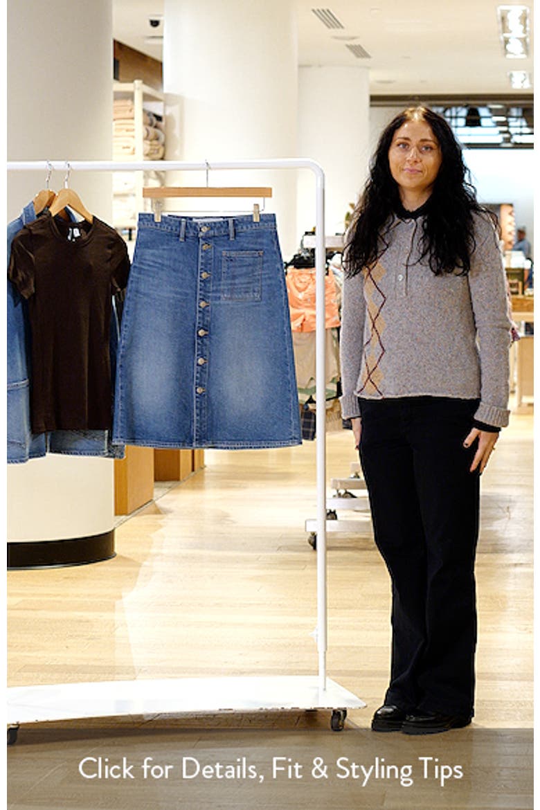 Shannon Button Front Denim Skirt video