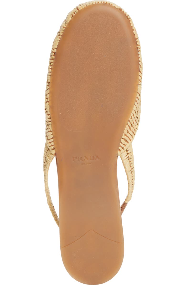 Prada Raffia Slingback Flat, Alternate, color,