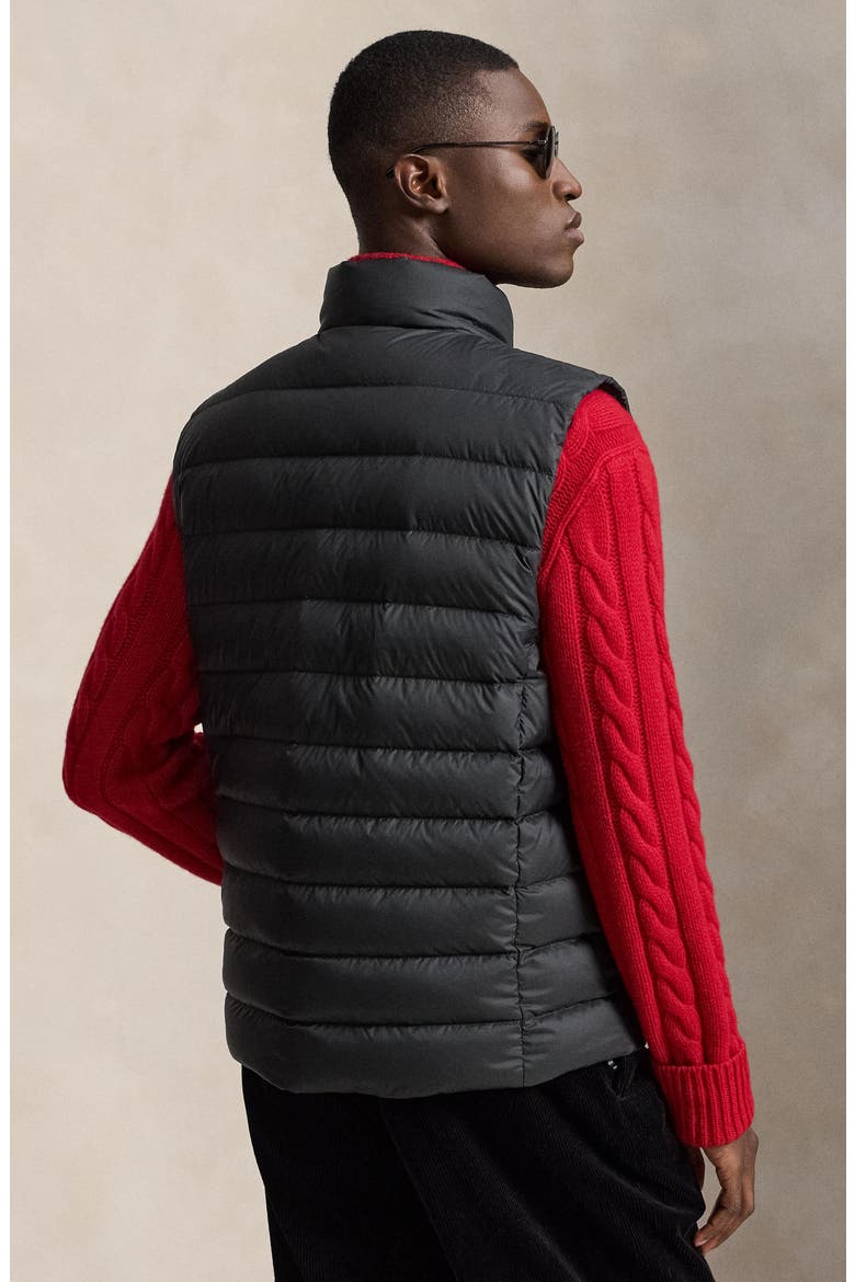 The Colden Water Repellent Packable Down Vest, Alternate, color, POLO BLACK