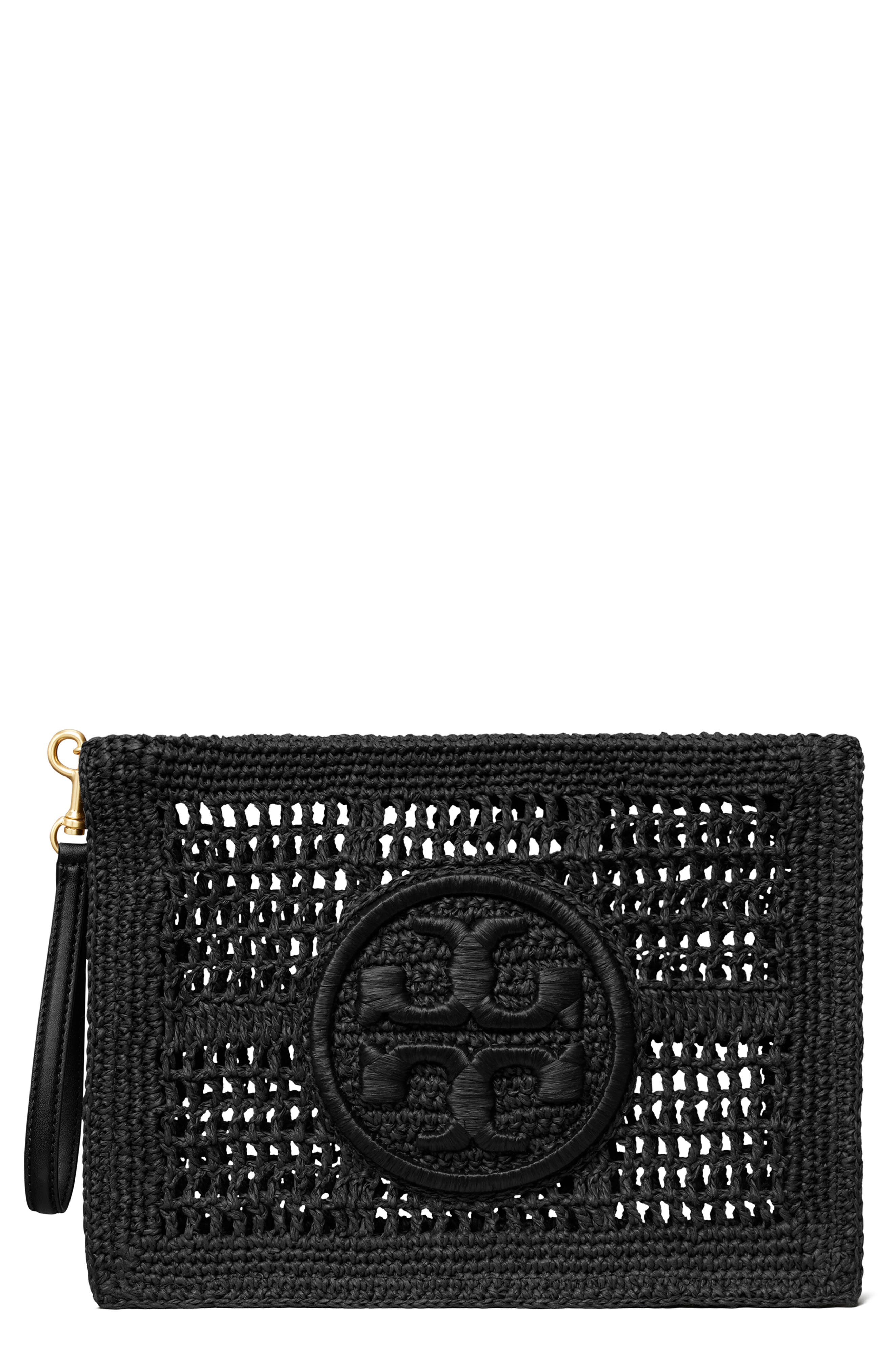 Tory Burch Ella Hand Crochet Wristlet, Main, color, 