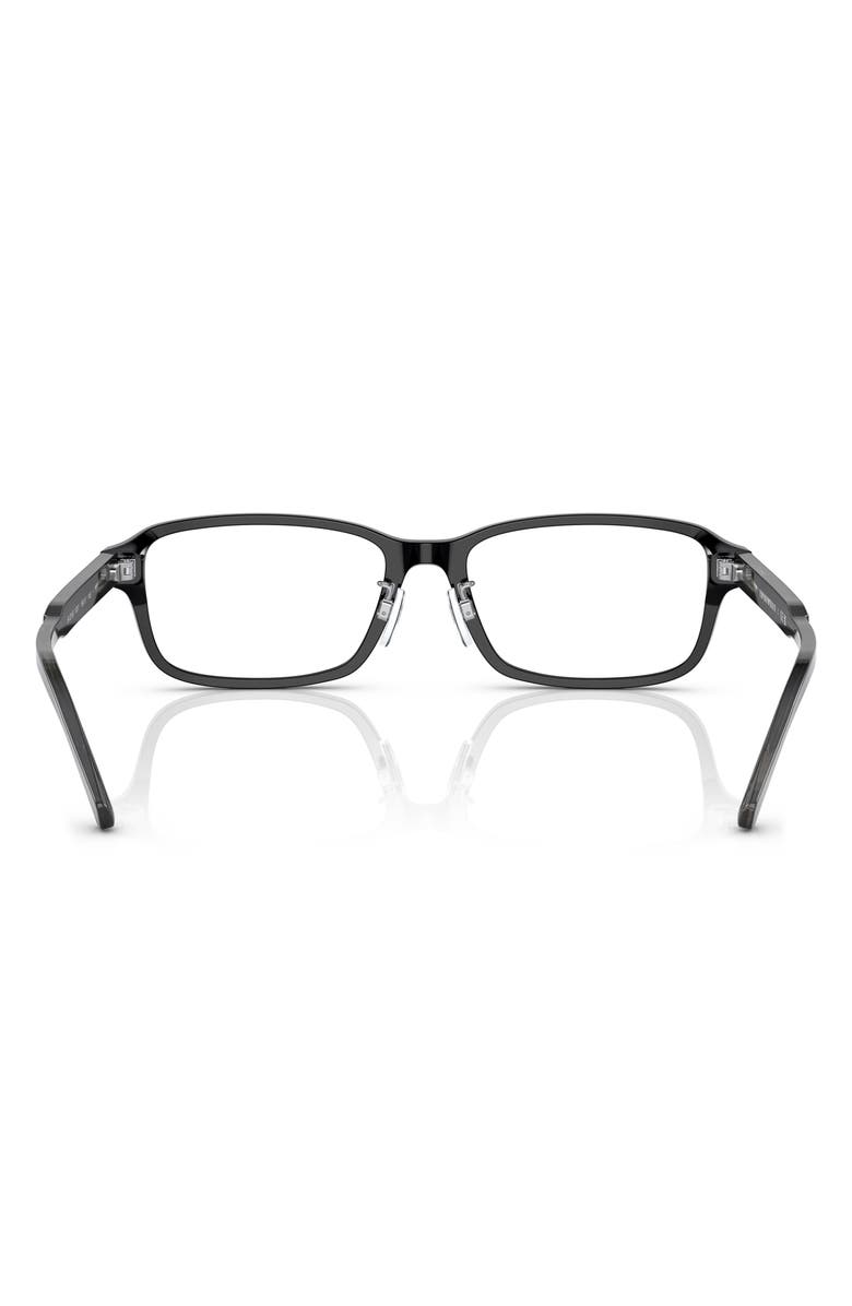 Emporio Armani 56mm Pillow Optical Glasses, Alternate, color, Black / Demo Lens