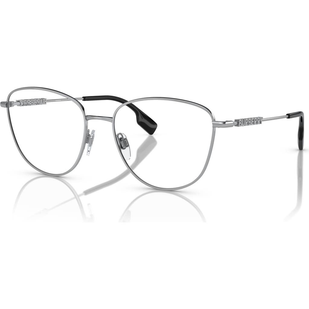 Burberry 55mm Phantos Optical Glasses In Silver