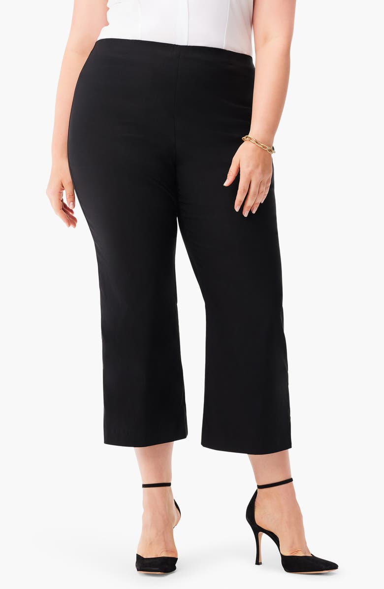 NIC+ZOE Wonderstretch Wide Leg Pull-On Pants, Alternate, color, Black Onyx