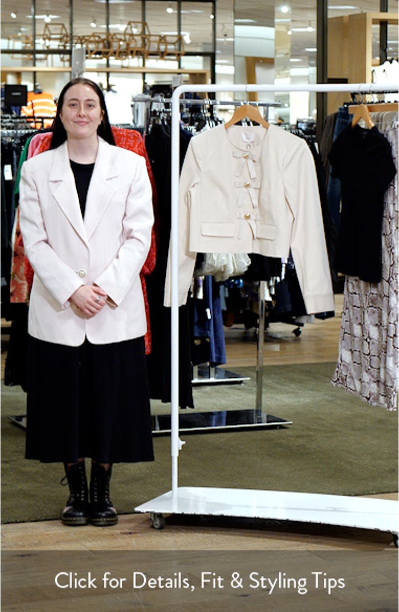 Paige Tie Front Stretch Cotton Twill Jacket, sales video thumbnail