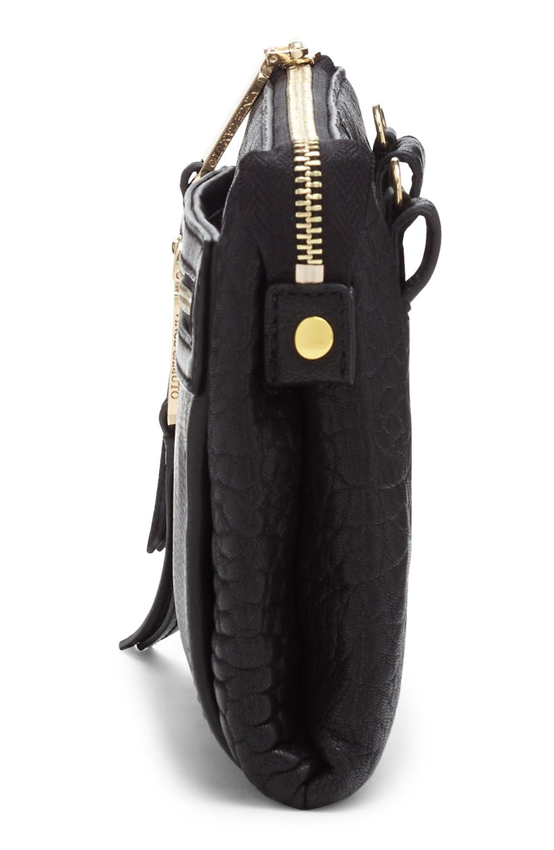 'Judi' Crossbody Bag, Alternate, color, BLACK (BUBBLE LAMB)
