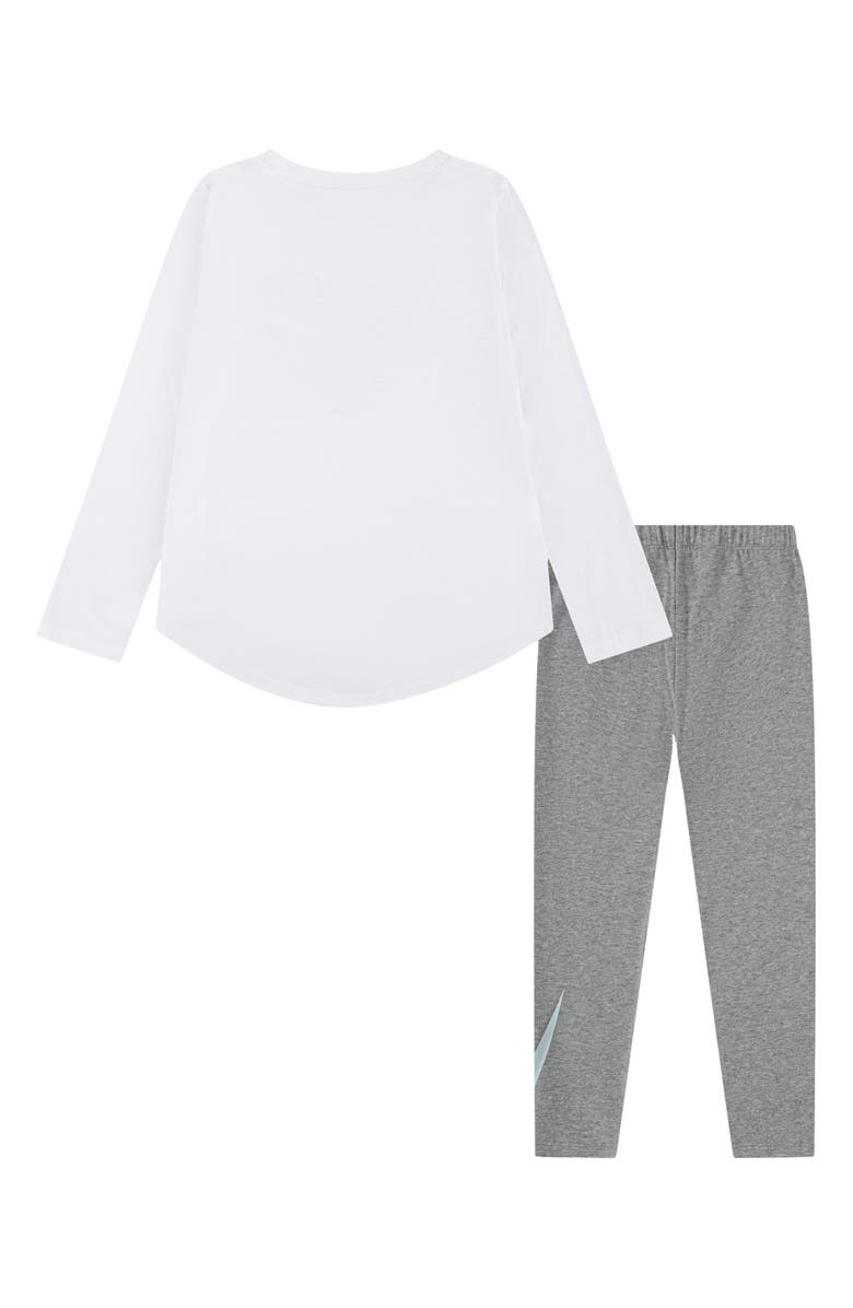 Nike Kids' Heart Long Sleeve Graphic T-Shirt & Leggings Set, Alternate, color, Dark Grey Heather