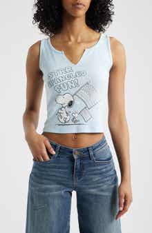 Vinyl Icons Peanuts® Split Neck Graphic Tank