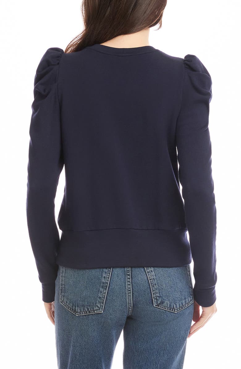 FIFTEEN TWENTY Leila Puff Shoulder Top, Alternate, color, Navy