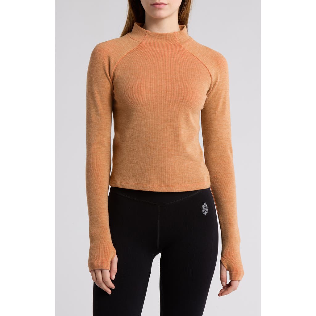 Free People Cool Down Base Layer In Camel Heather