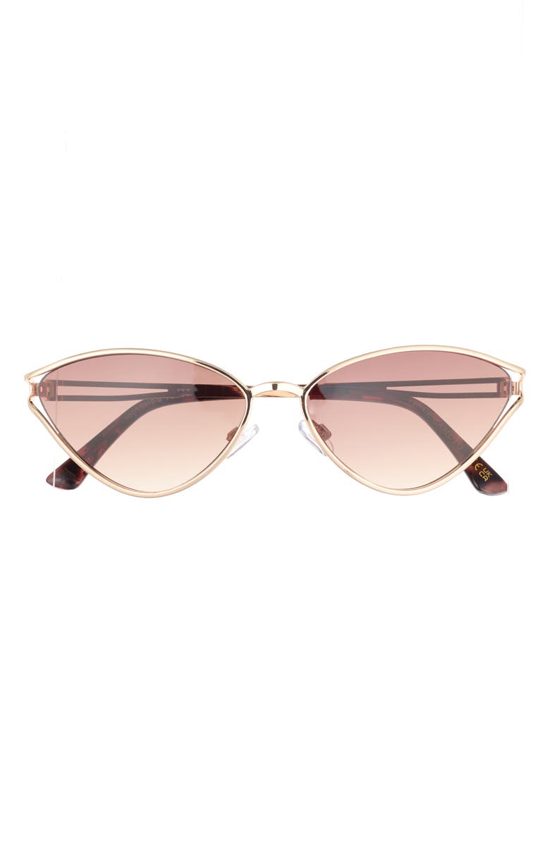Vince Camuto 142mm Vented Cat Eye Sunglasses, Main, color, Gold