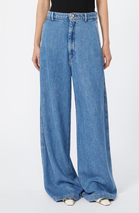 Oversize Lyocell Denim Wide Leg Jeans