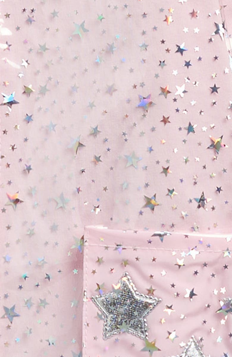 Pippa & Julie Kids' Chelsey Starry Rain Jacket, Alternate, color, Pink