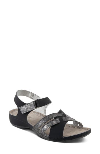 Flexus By Spring Step Alvina Sandal In Black Multi
