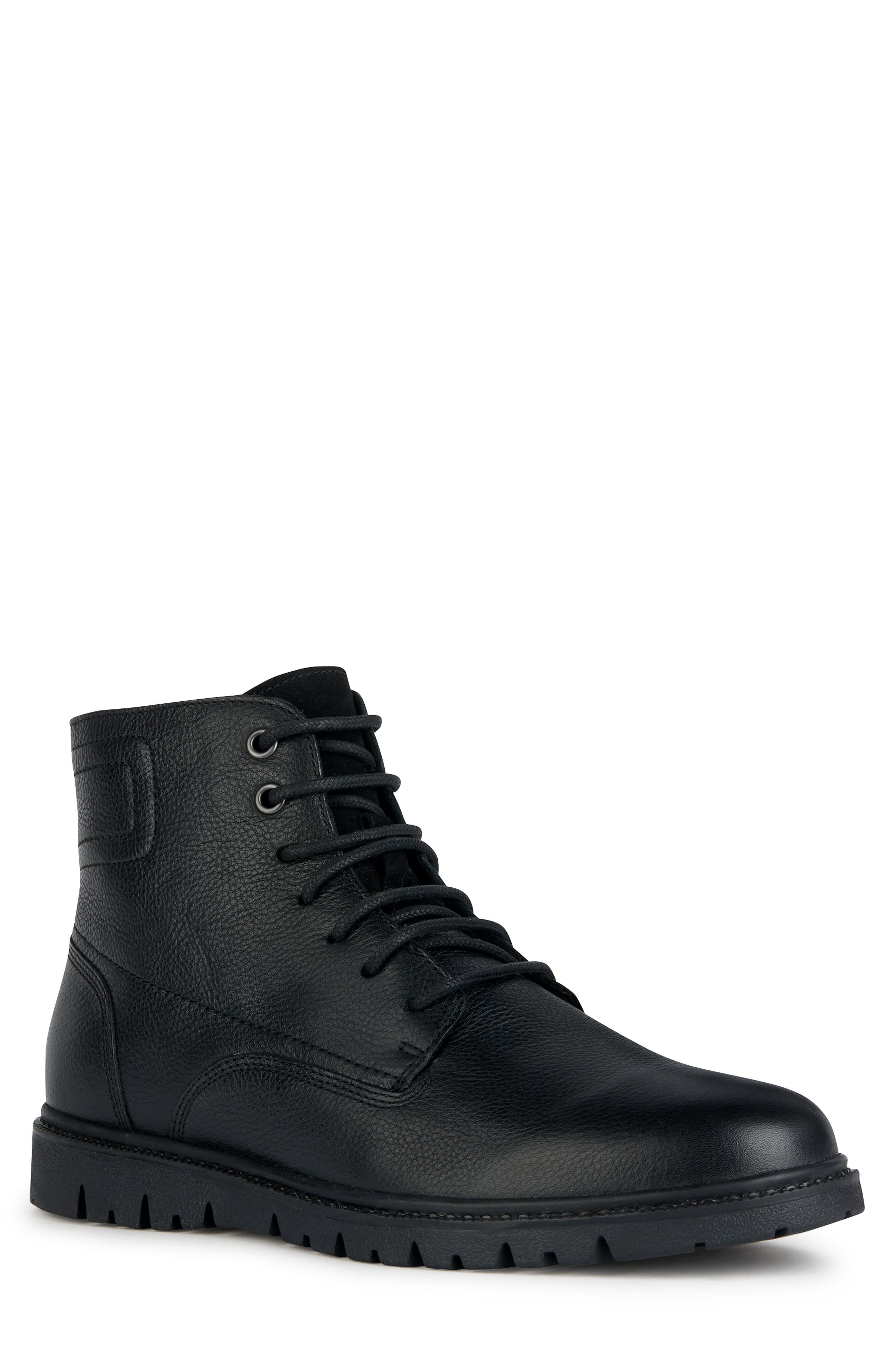 Geox Ghiacciaio Water Resistant Leather Lace-Up Boot, Main, color, 