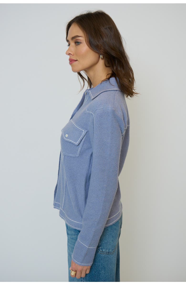 Central Park West Dash Western Sweater Button Up, Alternate, color, 