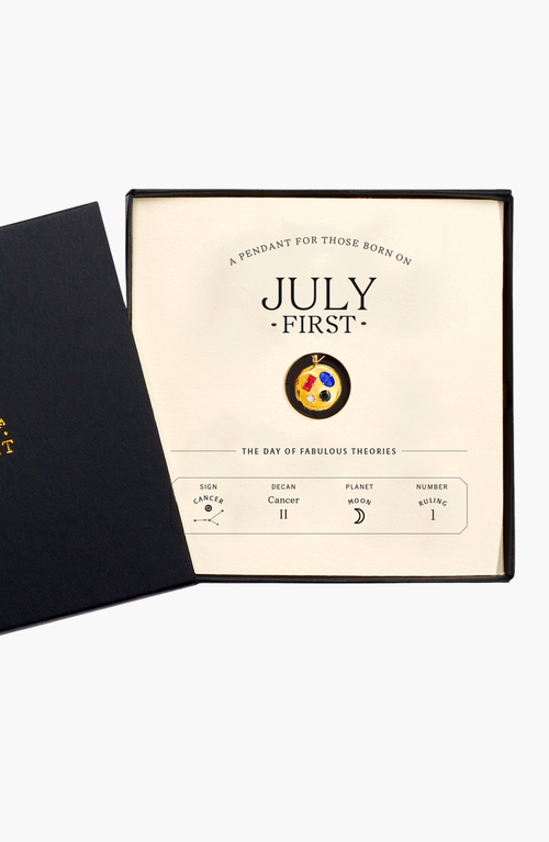 Birthdate Co. The July Birthdate Pendant In July 1st - Gold