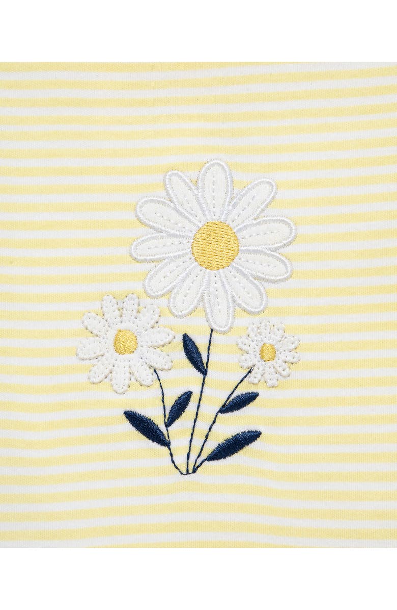 Little Me Daisy Bodysuit, Pants & Headband Set, Alternate, color, Yellow Multi