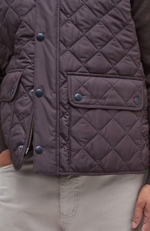 Barbour New Lowerdale Diamond Quilted Vest In Brown