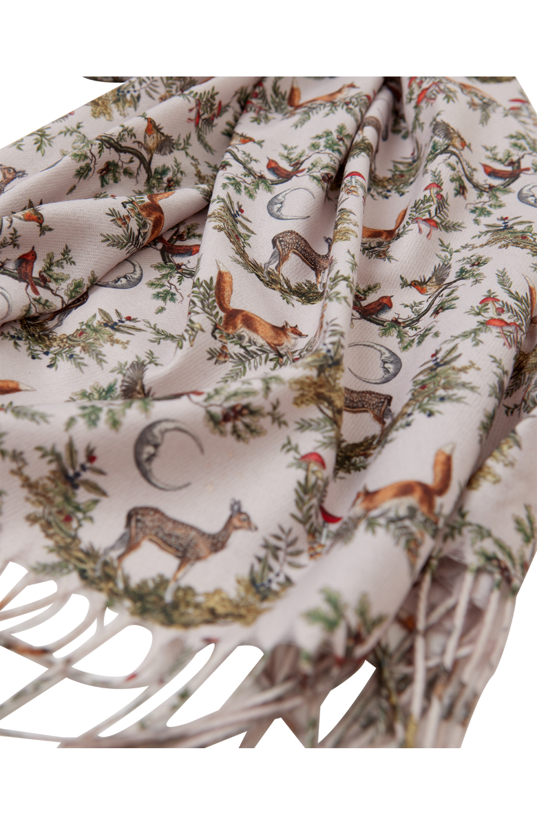Fable England A Night's Tale Woodland Crystal Grey Heavy Weight Scarf, Alternate, color, Grey