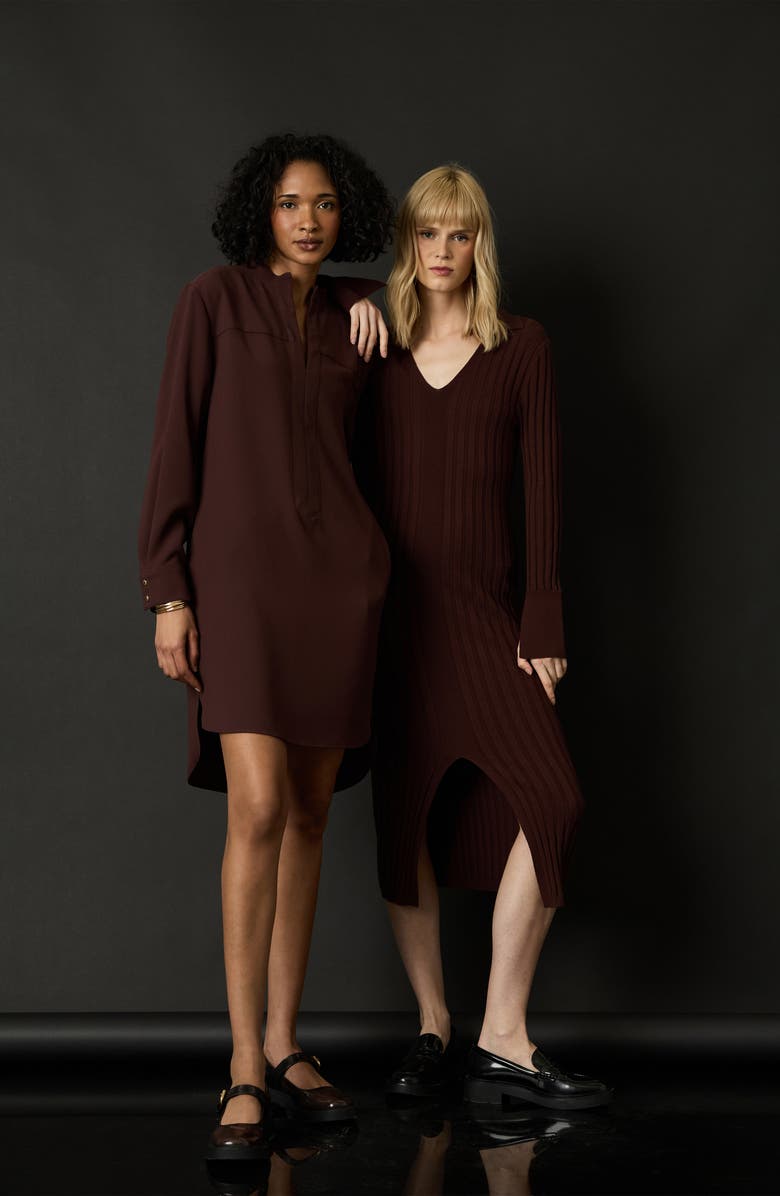 Luxely Long Sleeve Rib Body-Con Dress, Alternate, color, 
