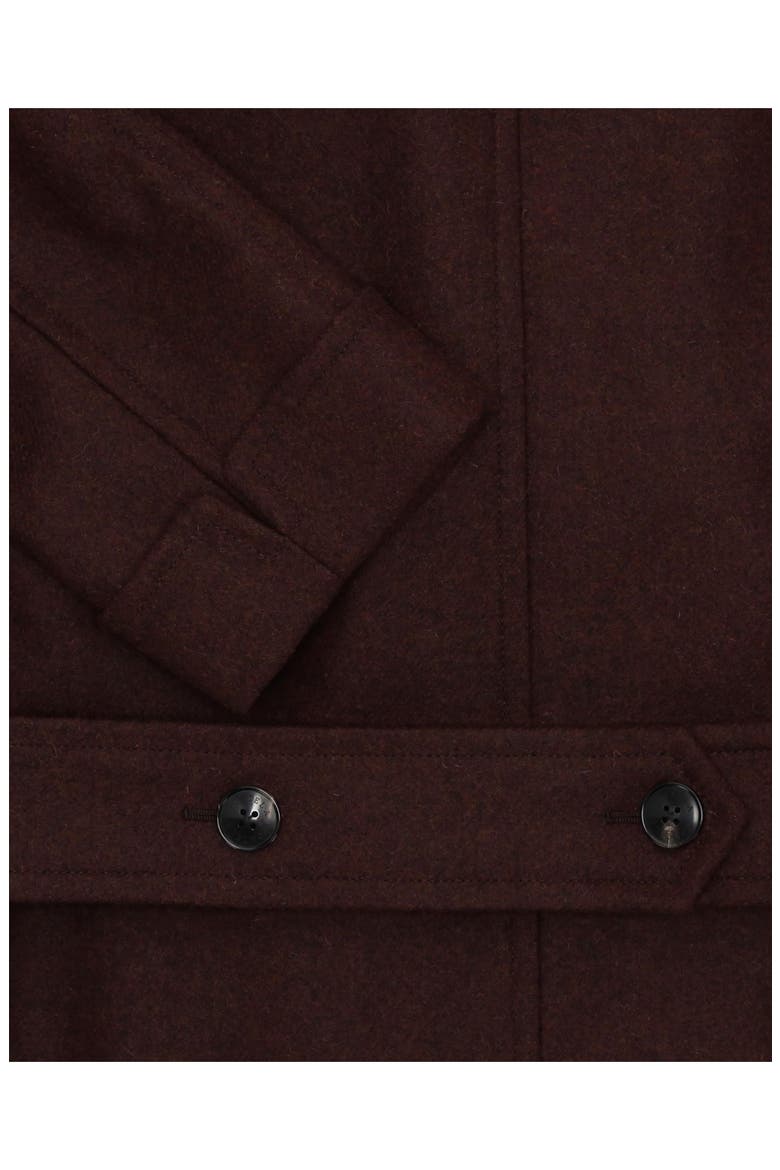 Classic Double Breasted Wool Coat, Alternate, color, Burgundy