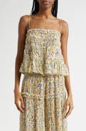 Ulla Johnson Florian Floral Silk Top