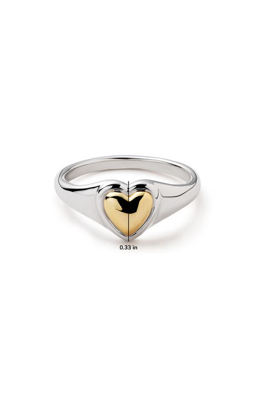 Ana Luisa Elysia Heart Ring In Metallic