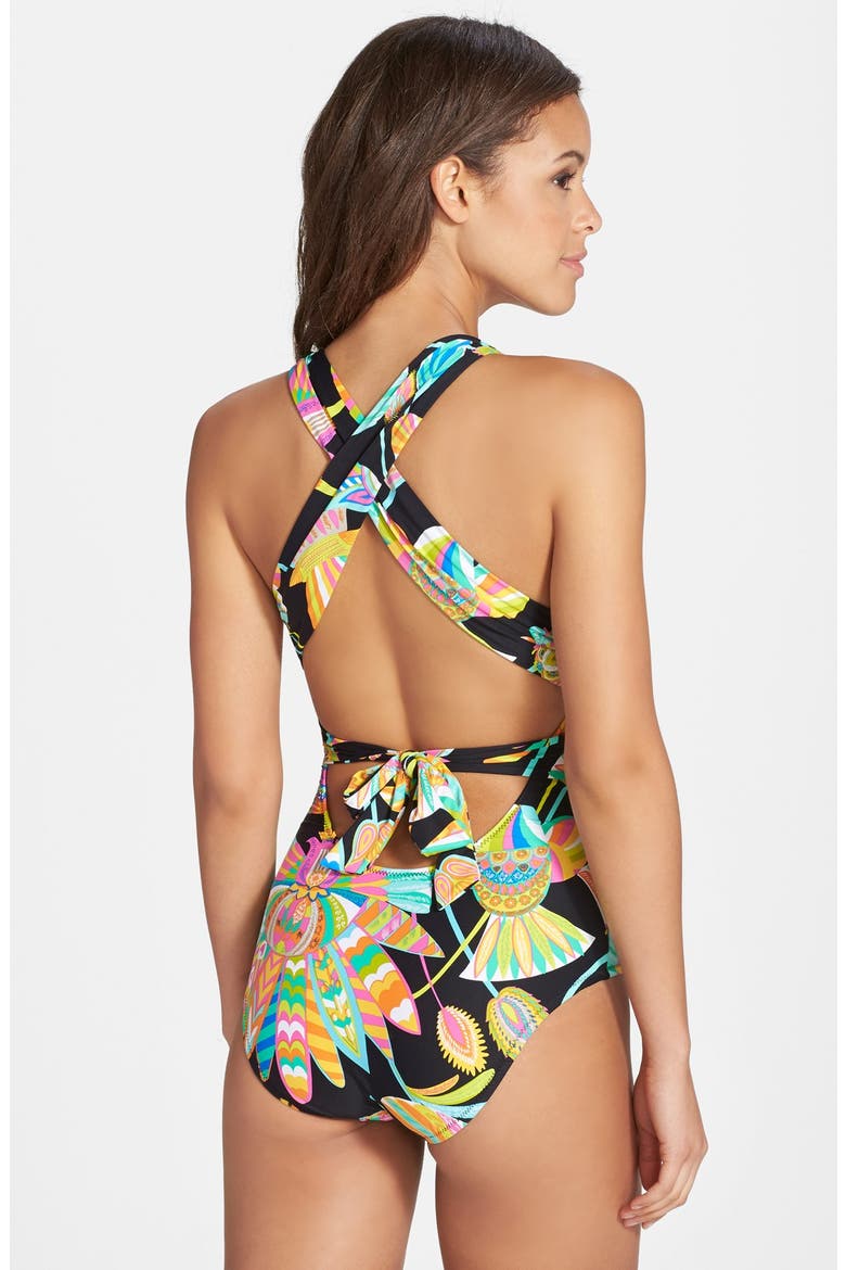 'Tahitian Floral' One-Piece Swimsuit, Alternate, color, MULTI