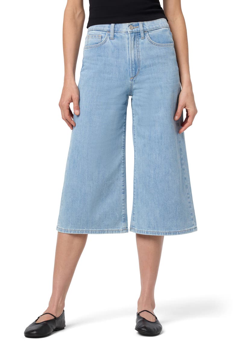High Waist Denim Culottes, Main, color, ELEANOR