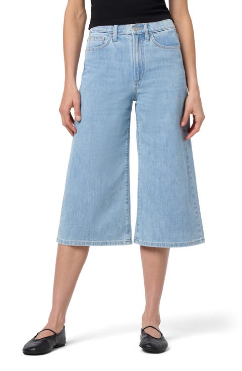 High Waist Denim Culottes