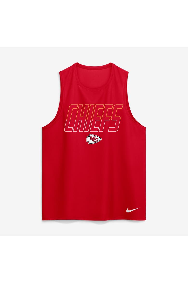 Men's Nike Red Kansas City Chiefs Kickoff Miler Dri-FIT Tank​ Top, Alternate, color, Red
