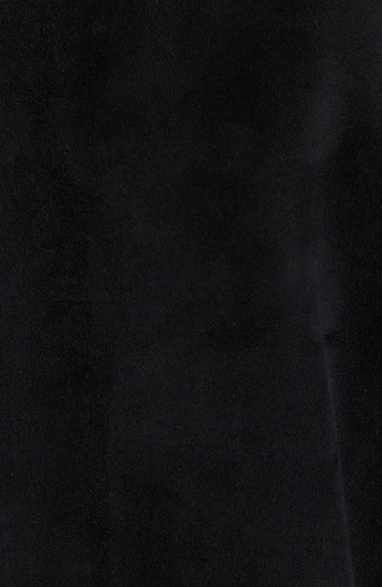 Ted Baker London Genuine Shearling Collar Suede Jacket, Alternate, color, 